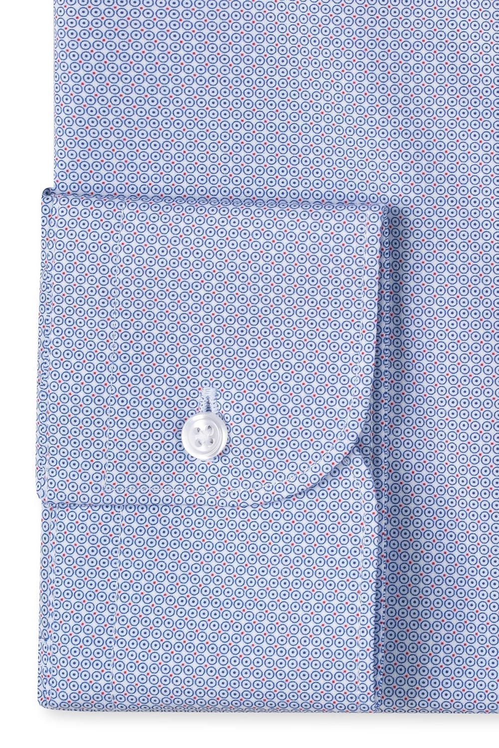 Camasa slim bleu print geometric 2