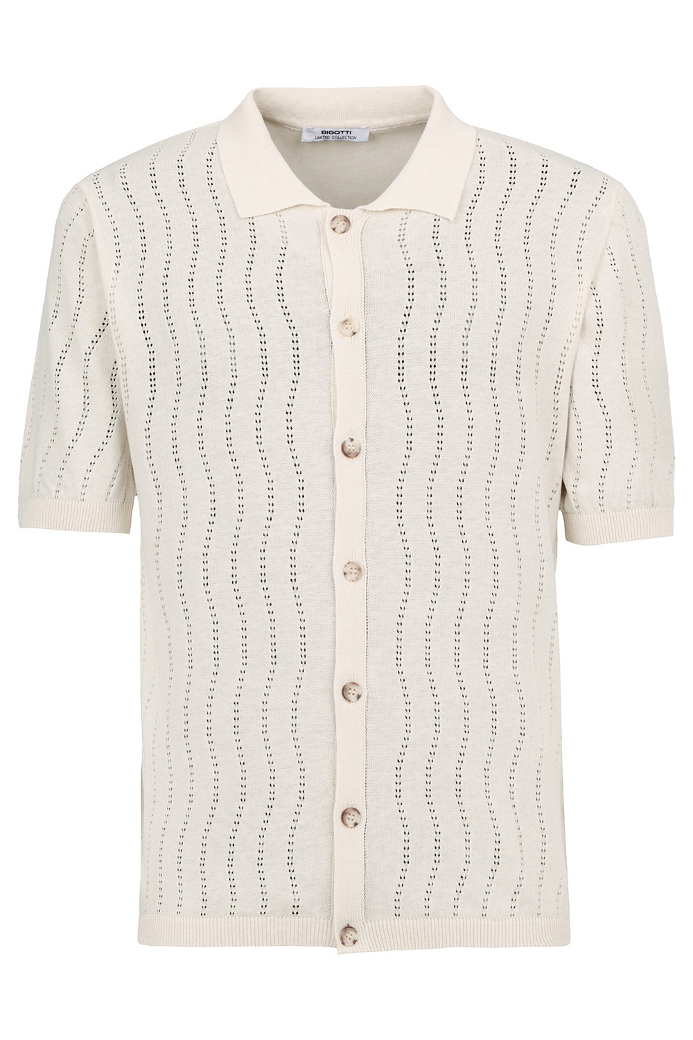 Tricou polo slim ivoire uni 1