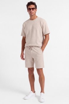Pantaloni scurti oversize  bej