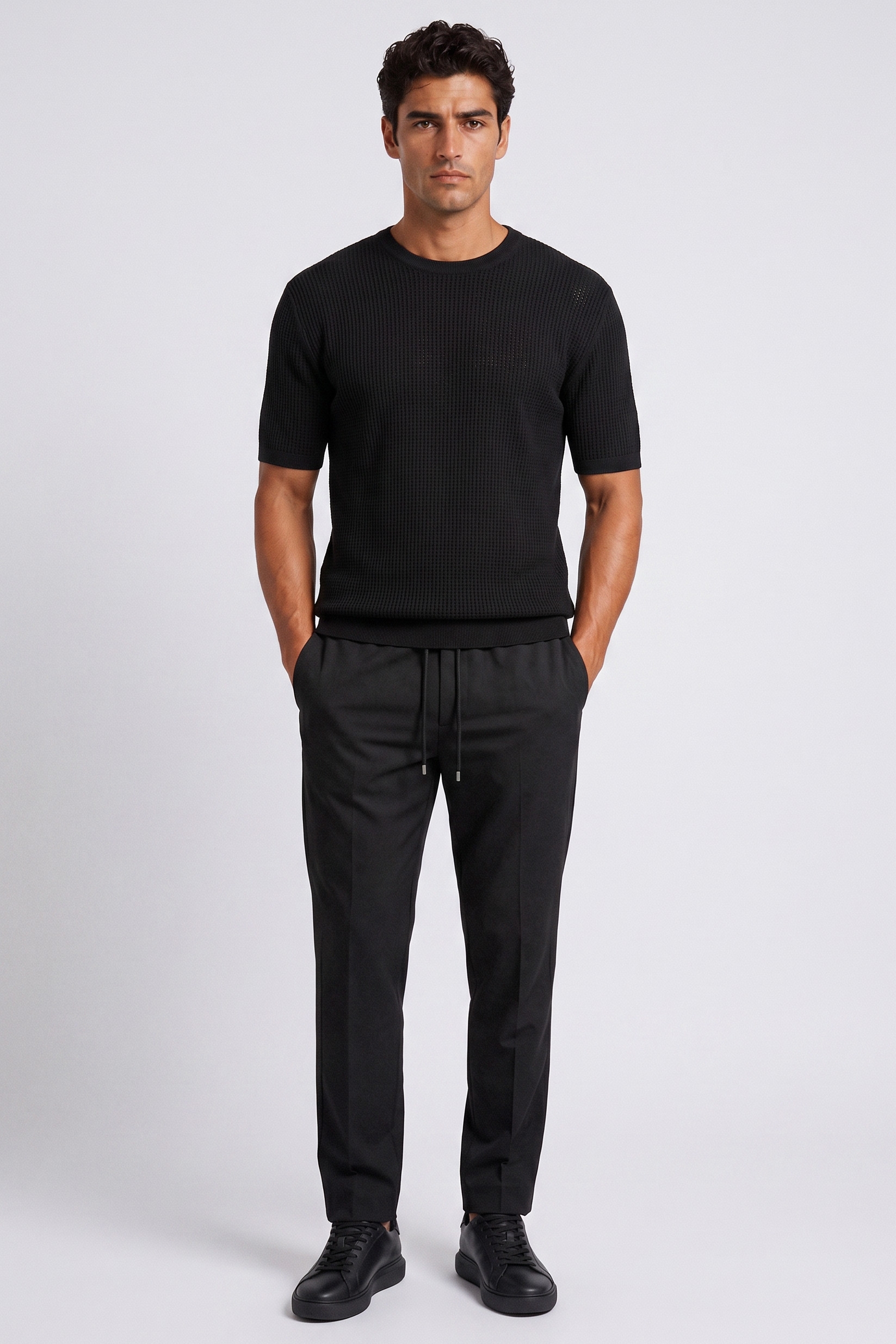 Black plain t-shirt 3