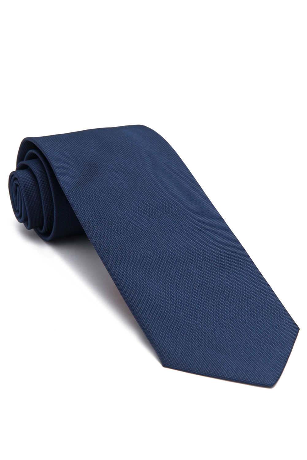 Cravata matase tesuta bleumarin uni 0