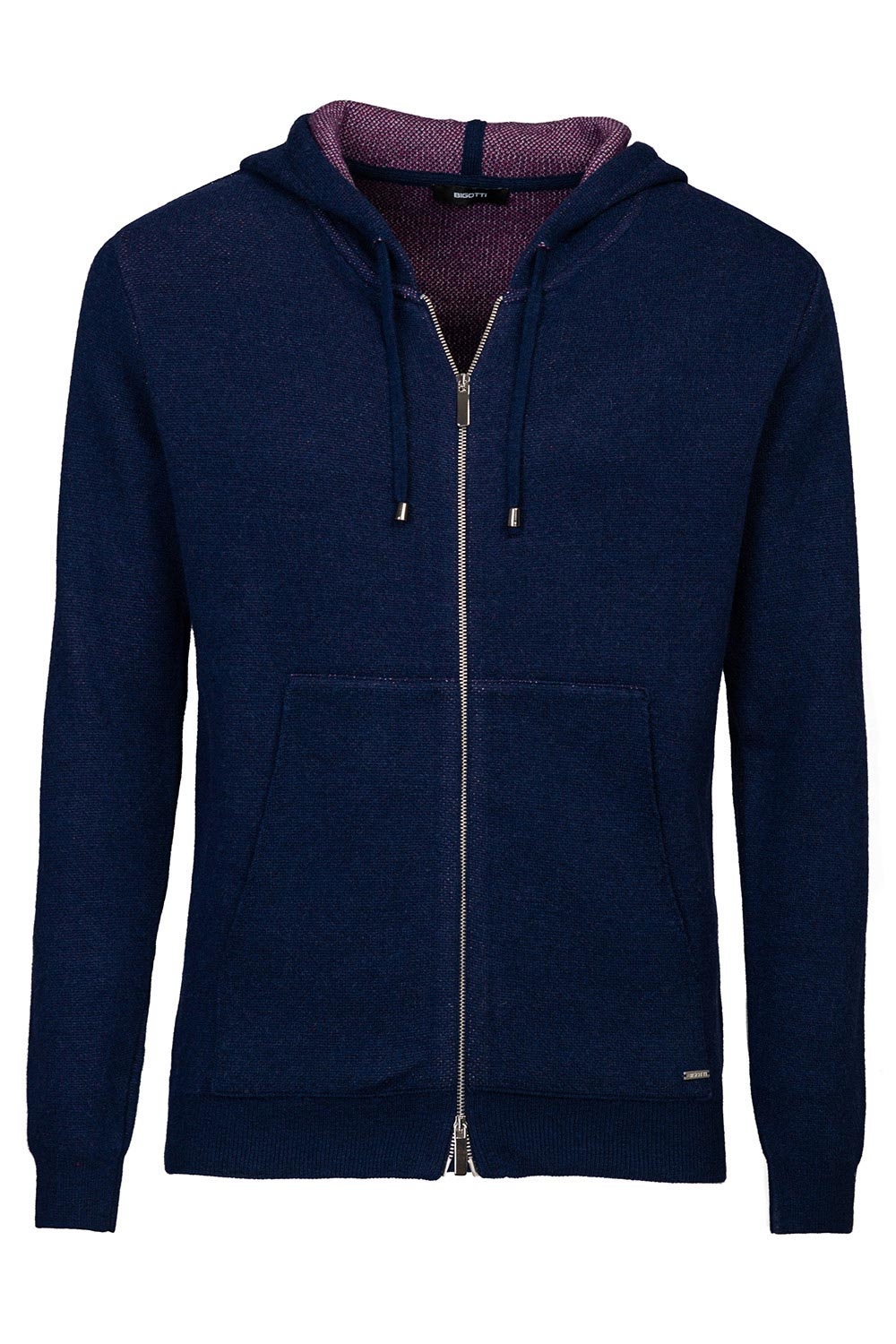 Hanorac slim bleumarin cu gluga 1