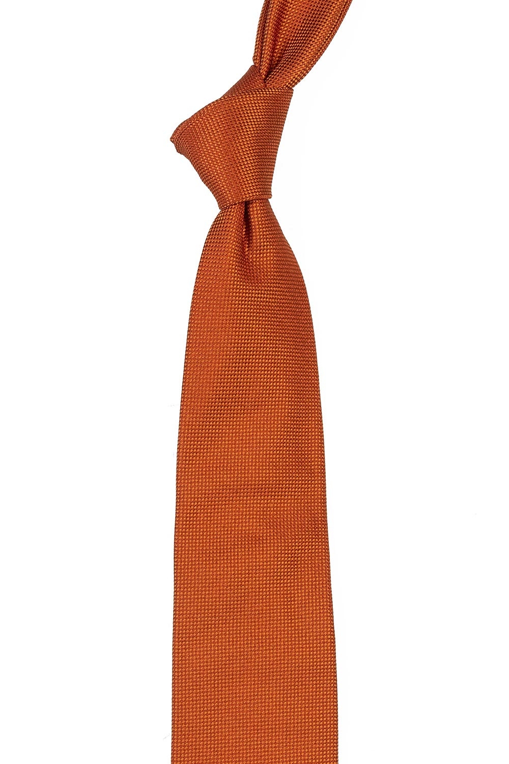 Cravata matase tesuta oranj uni 1