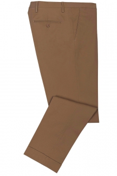Pantaloni slim maro uni
