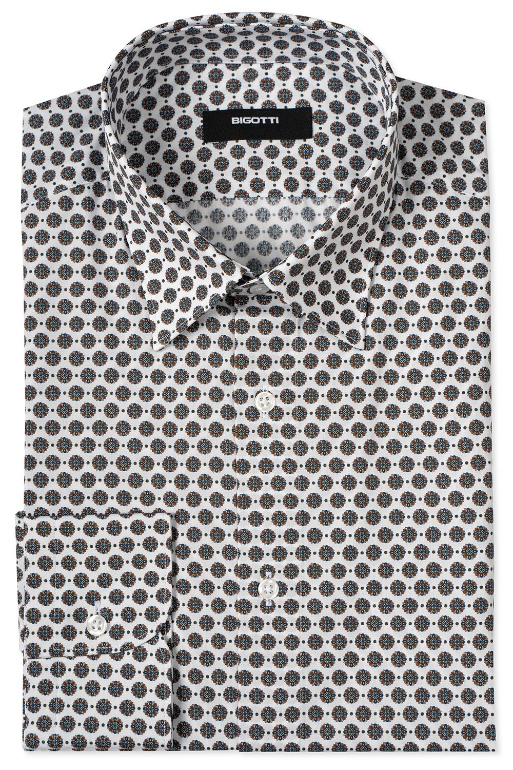 Camasa slim alba print floral 0