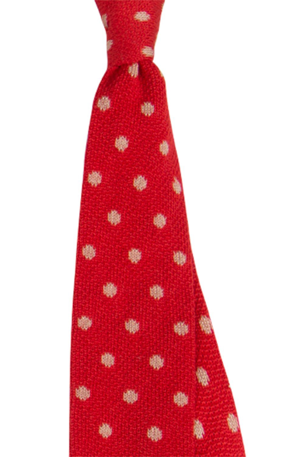 Cravata tricotata rosie buline 0