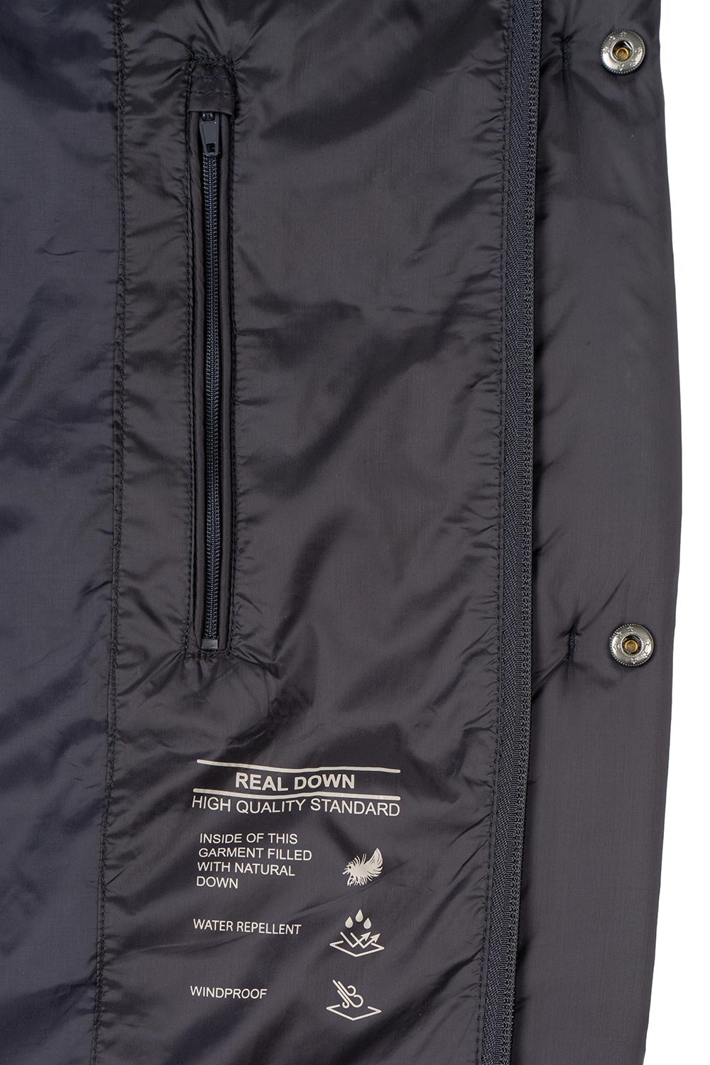 Jacheta slim bleumarin uni cu puf 3