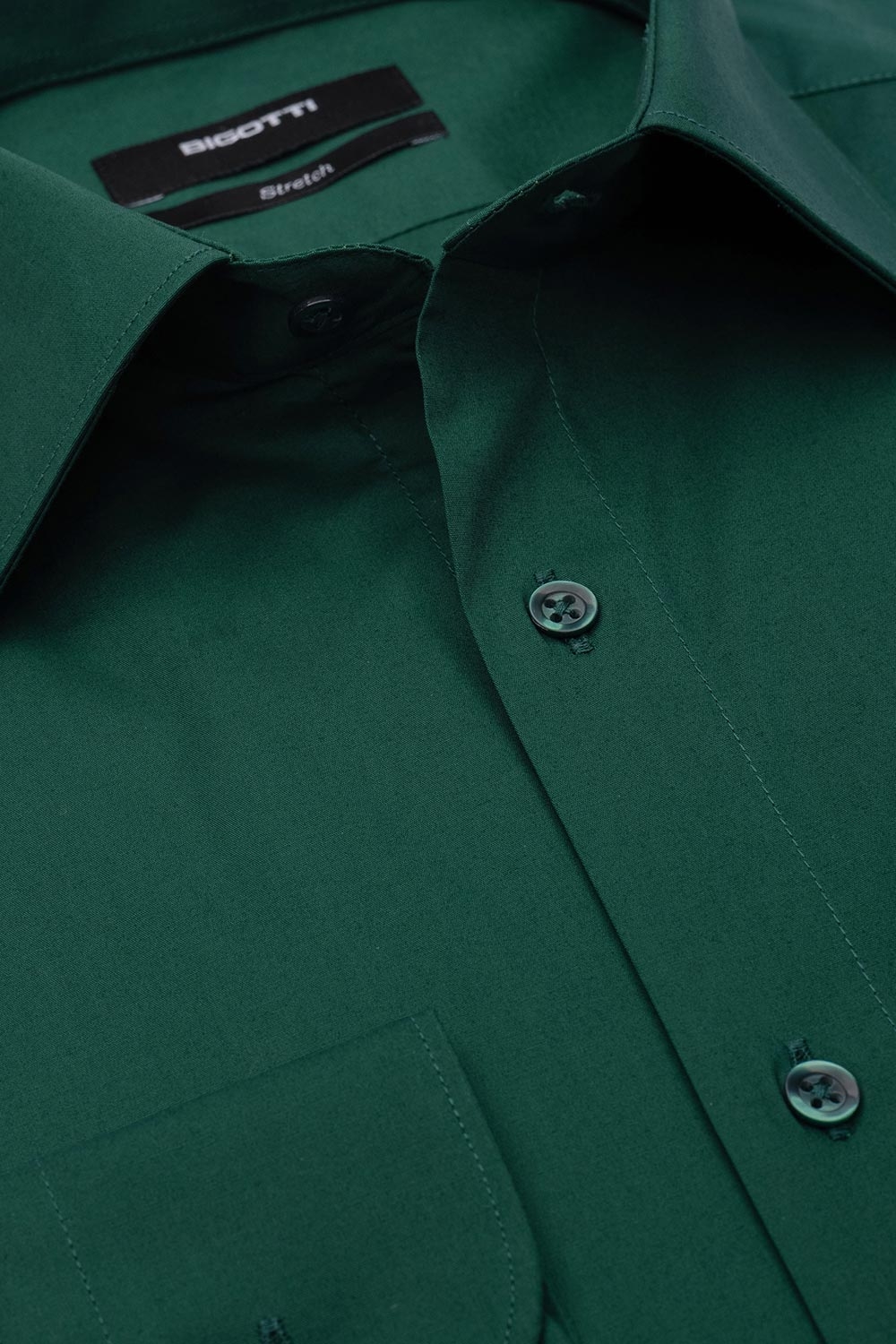 Camasa slim verde uni 1