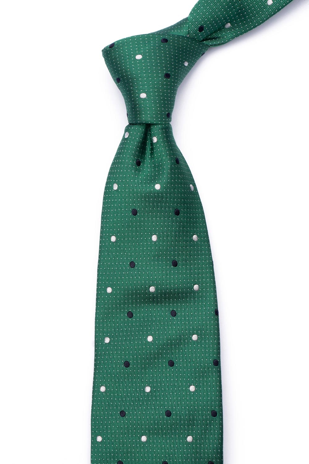 Cravata matase tesuta verde print geometric 1