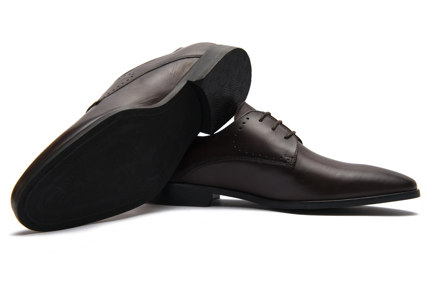 Brown genuine leather shoes 1