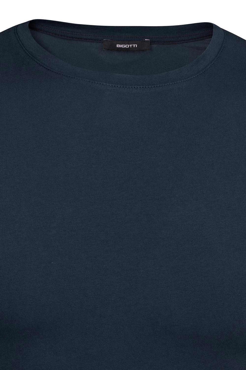 Tricou slim bleumarin uni 1