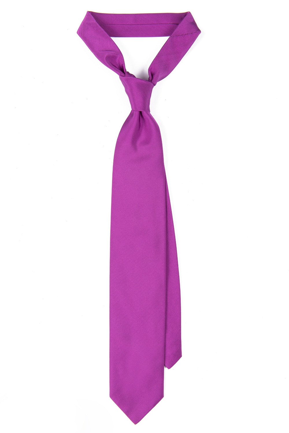Cravata matase si bumbac roz uni 0