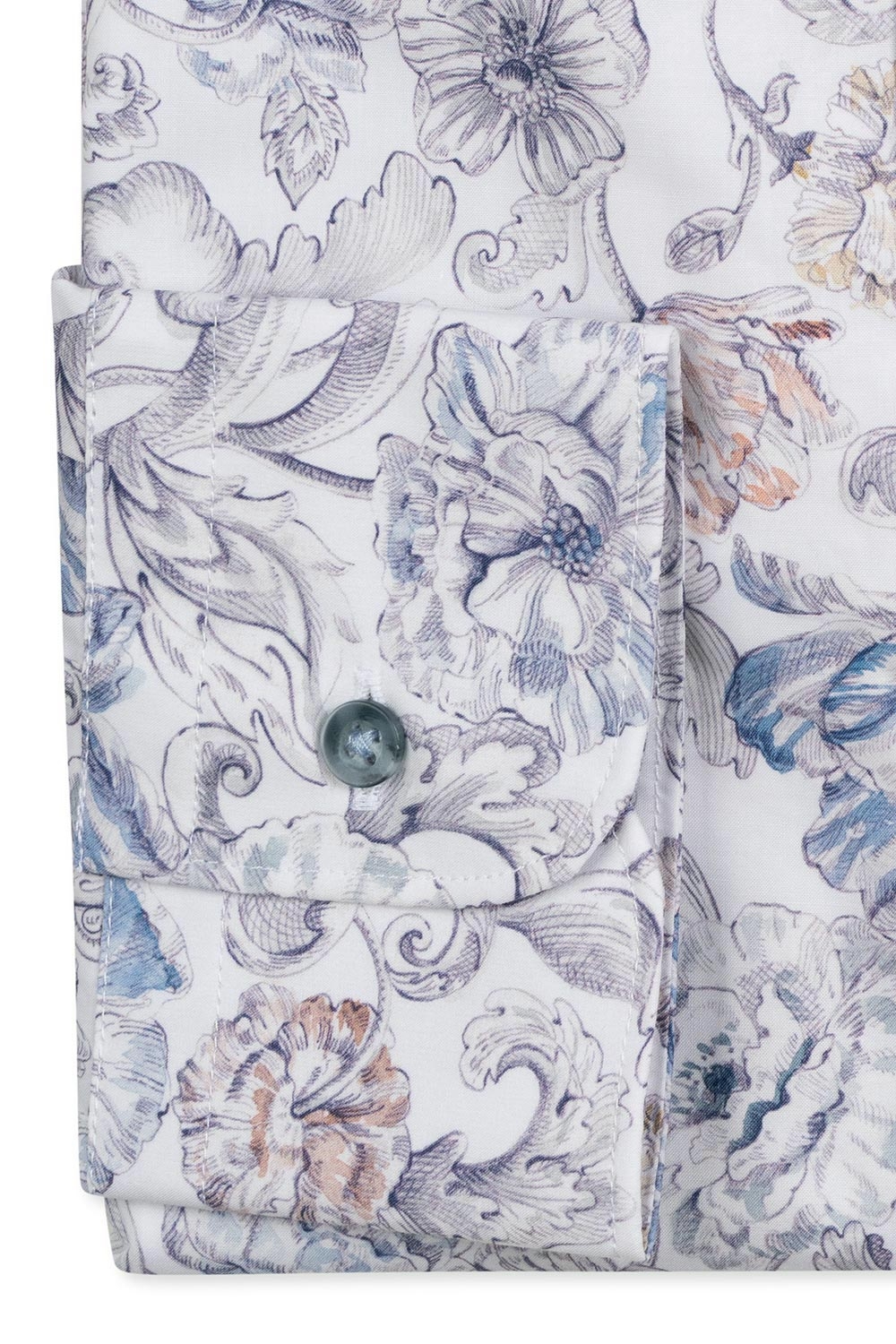 Camasa slim alba print floral 2