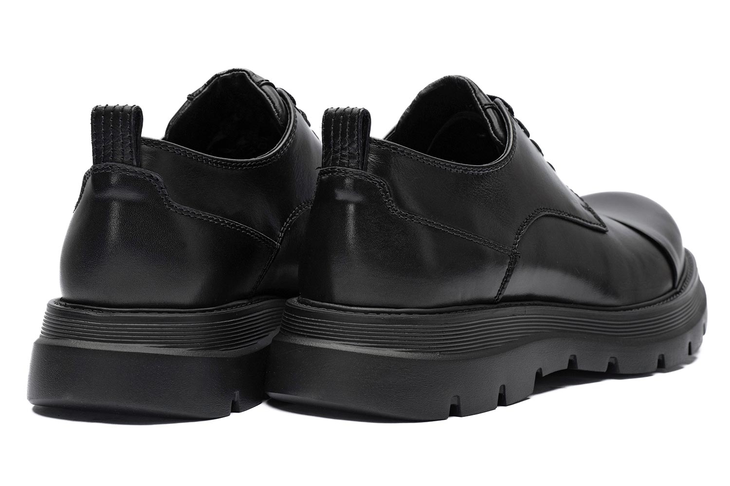 Pantofi negri piele naturala talpa extra light 2