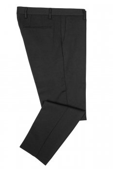 Slim body black plain trousers