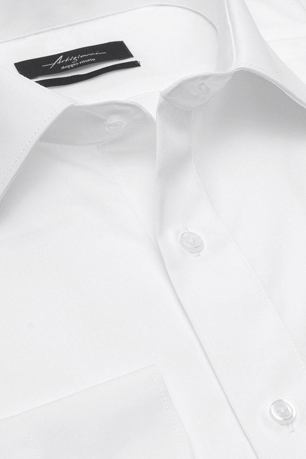 Shaped white plain shirt 1