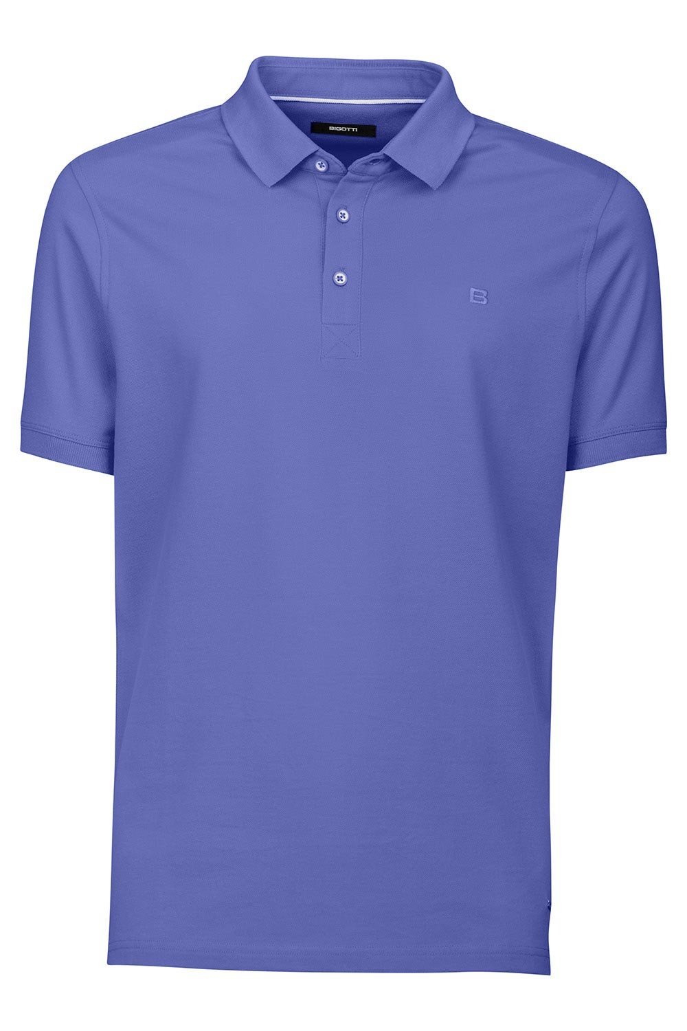 Tricou polo slim bleu uni 1