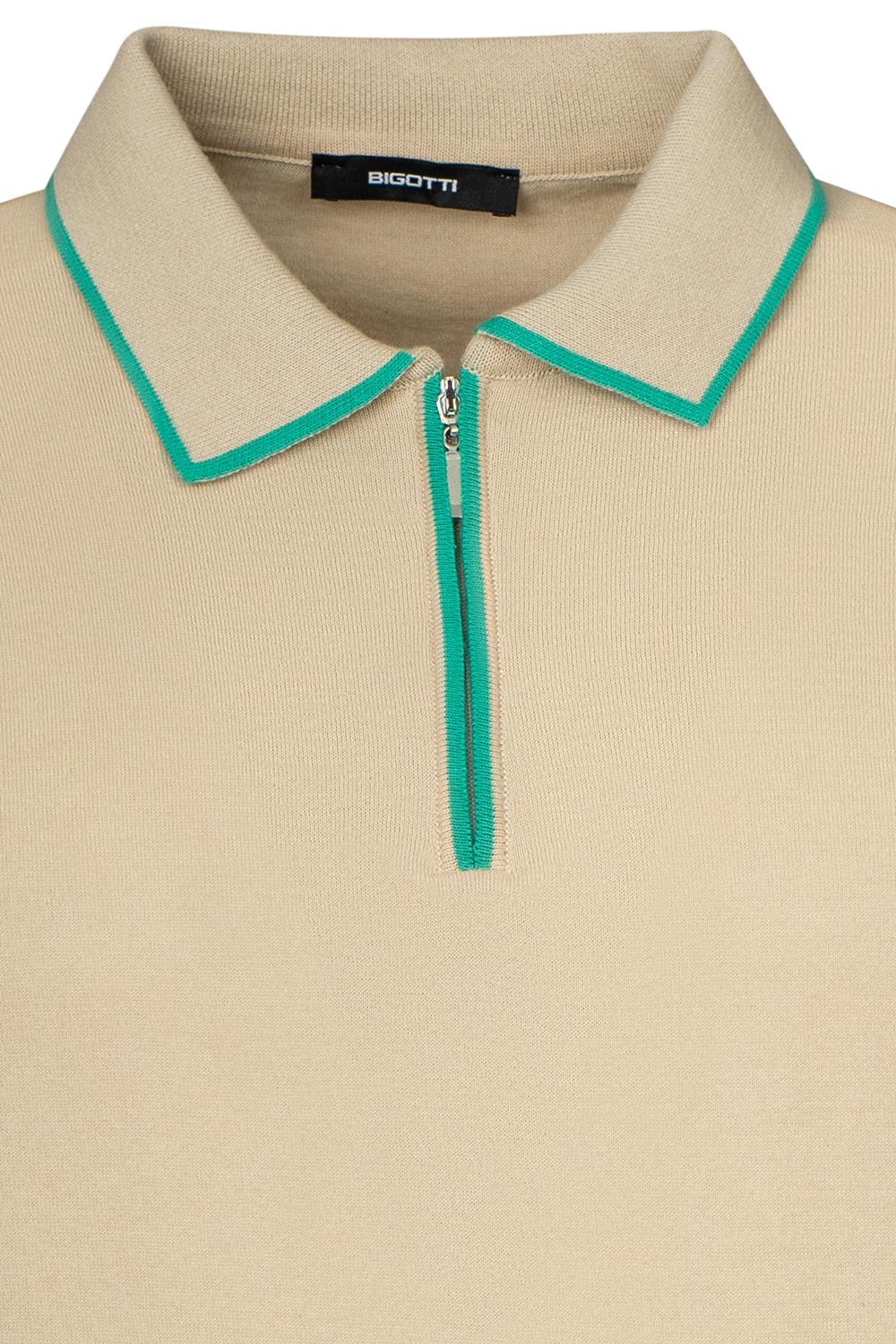 Tricou polo slim bej  1