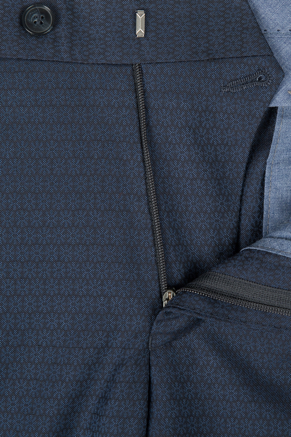 Pantaloni superslim fabian bleumarin print geometric 2