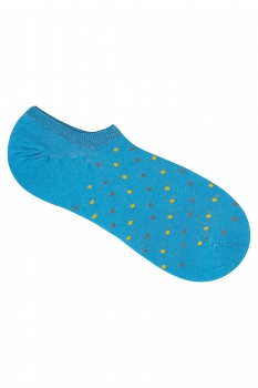 Sosete bleu pentru sneakers print geometric