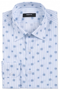Camasa slim alba print floral