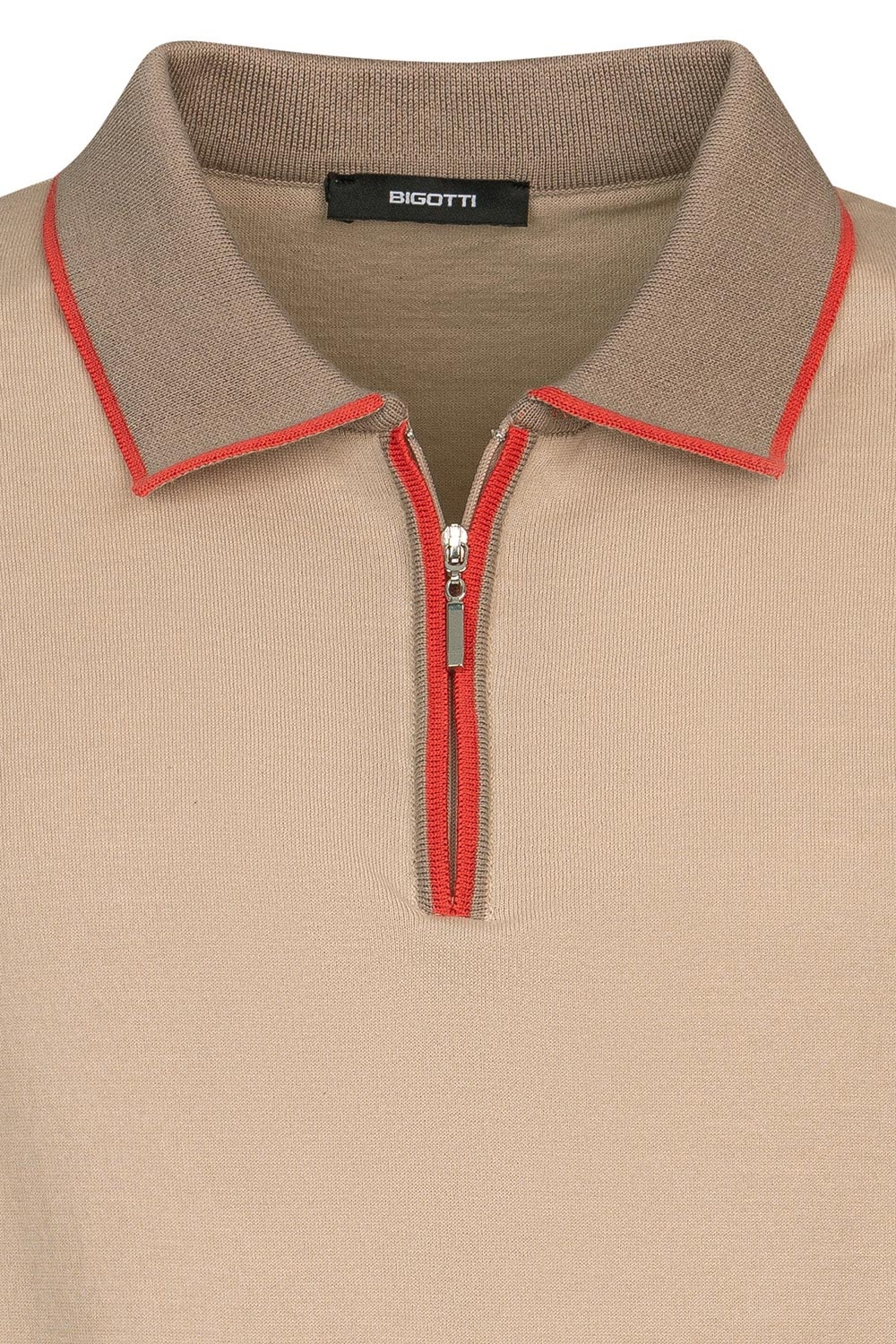 Tricou polo slim bej uni 1
