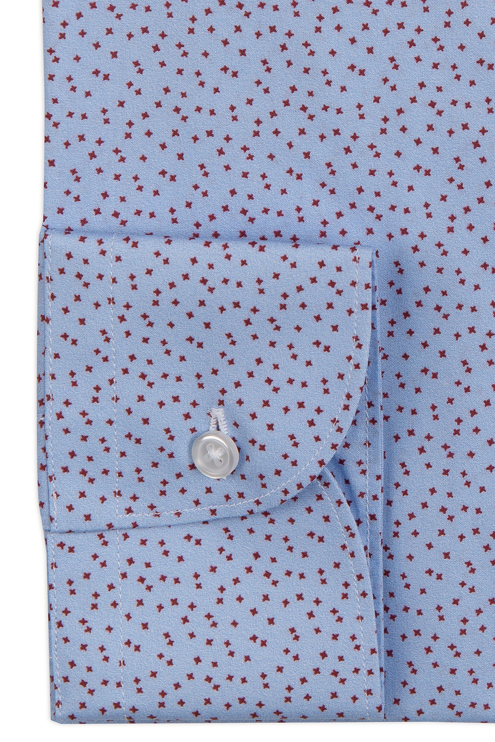 Shaped light blue geometric shirt 2