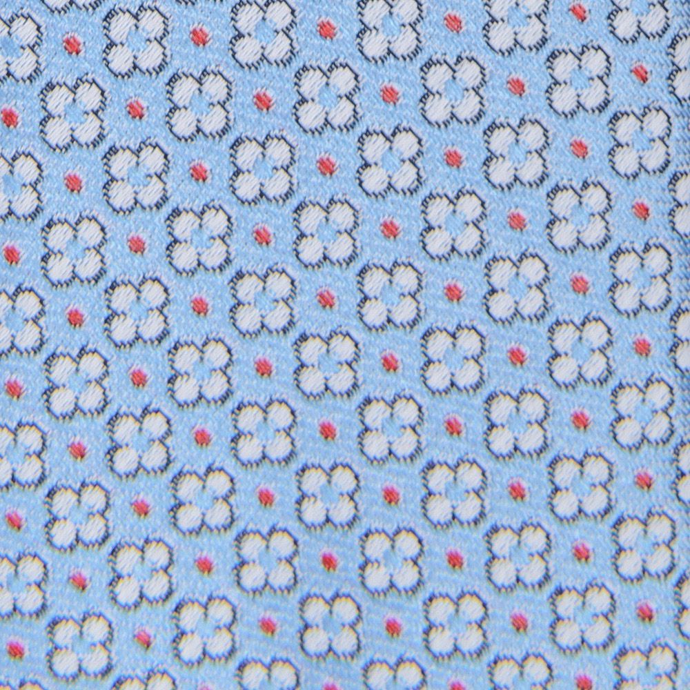 Cravata poliester aqua print floral 1