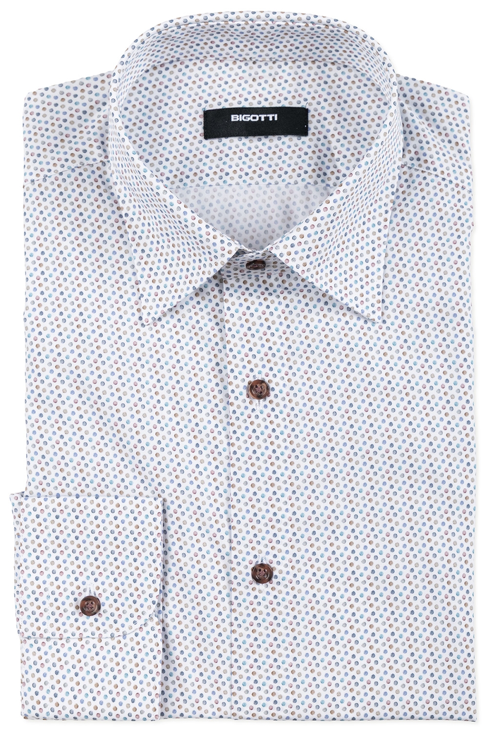 Camasa slim alba print geometric 0