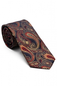 Matase tesuta burgundy floral