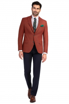 Pantaloni superslim riccof bleumarin uni