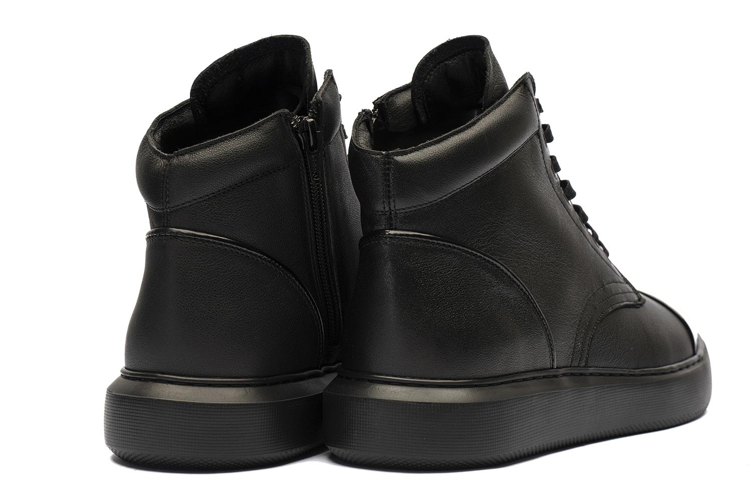 Black genuine leather shoes 2