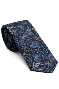 Matase tesuta navy floral