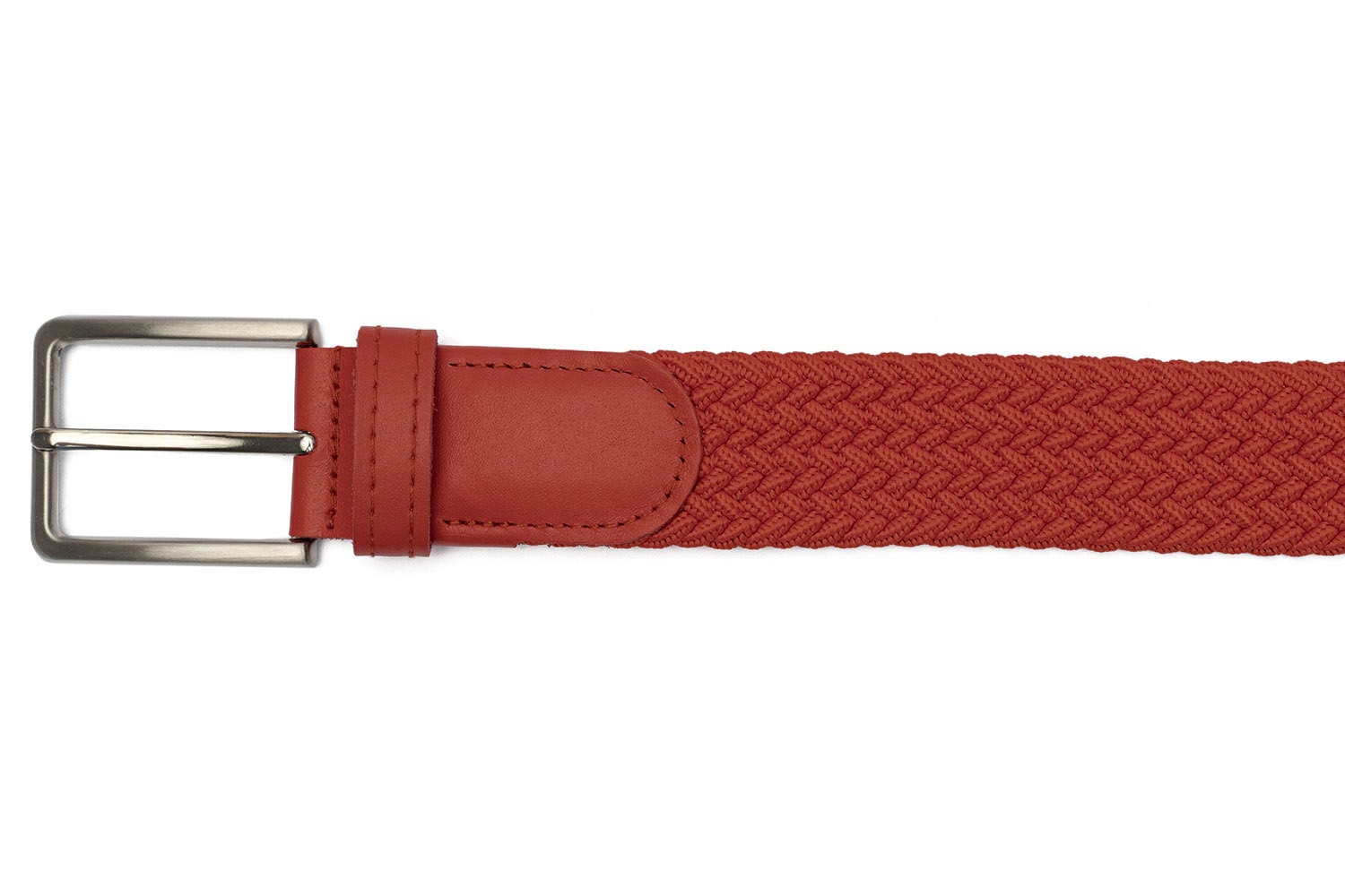 Curea rosie piele naturala si textil 1