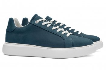 Sneakers bleu piele naturala