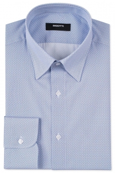 Camasa slim bleu print geometric