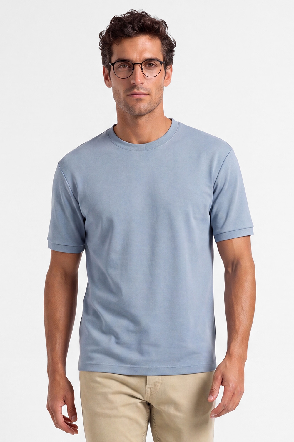 Light blue plain t-shirt 0