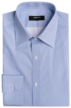 Camasa slim bleu print geometric