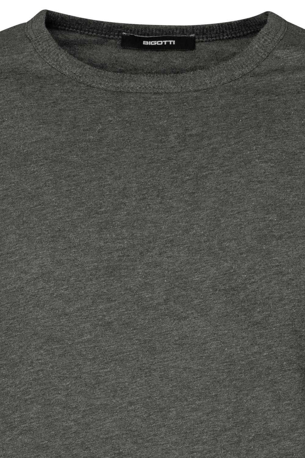 Tricou slim gri guler rotund 1