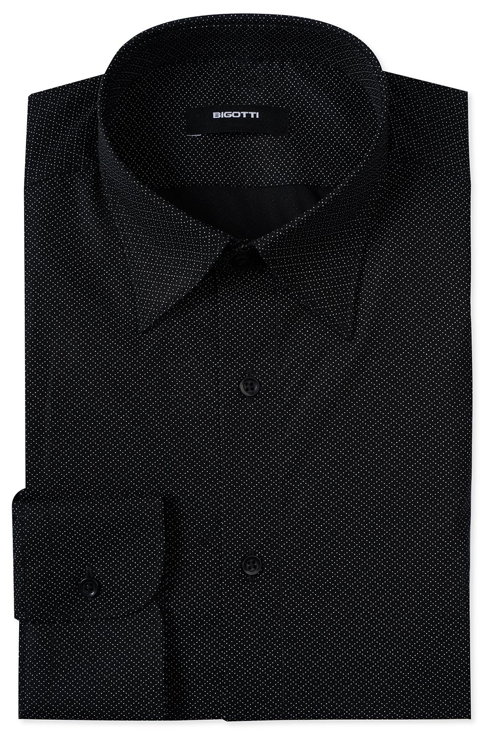 Camasa slim neagra print geometric 0