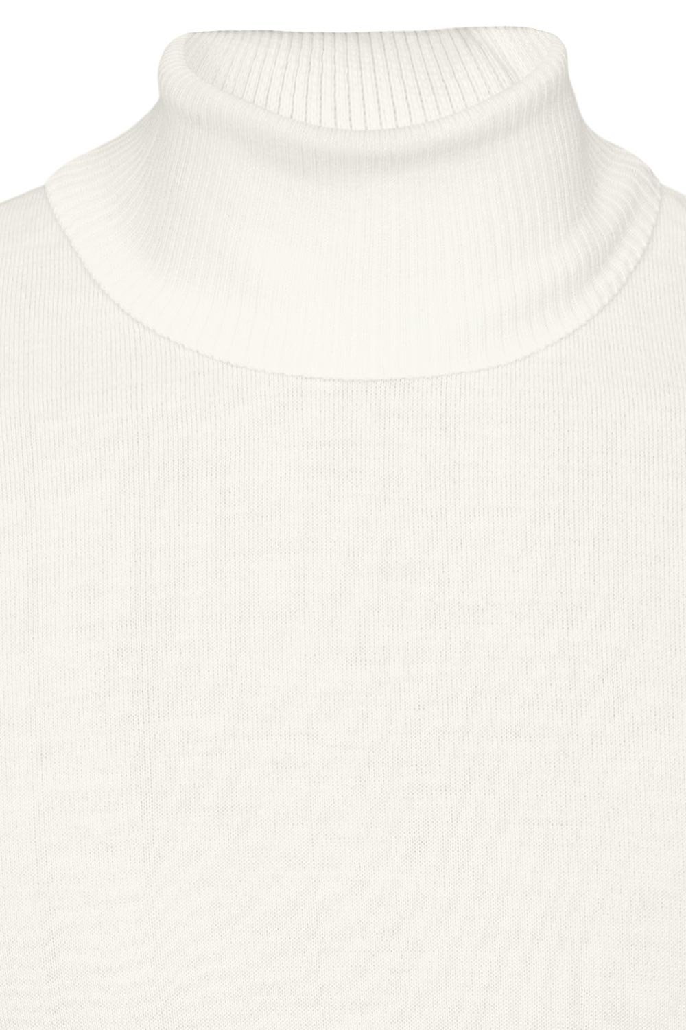 Slim body white sweater 1