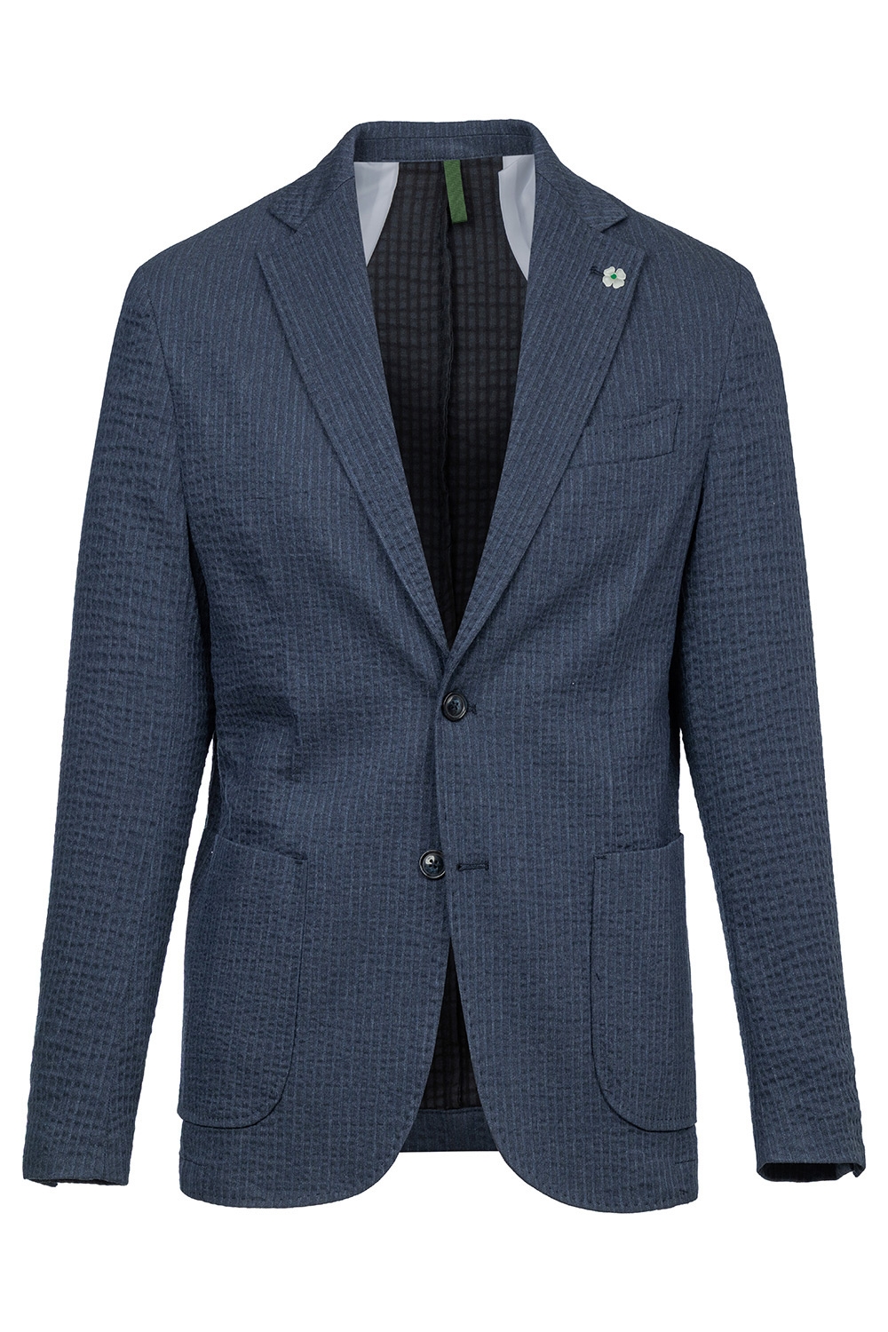 Slim body navy plain blazer 1
