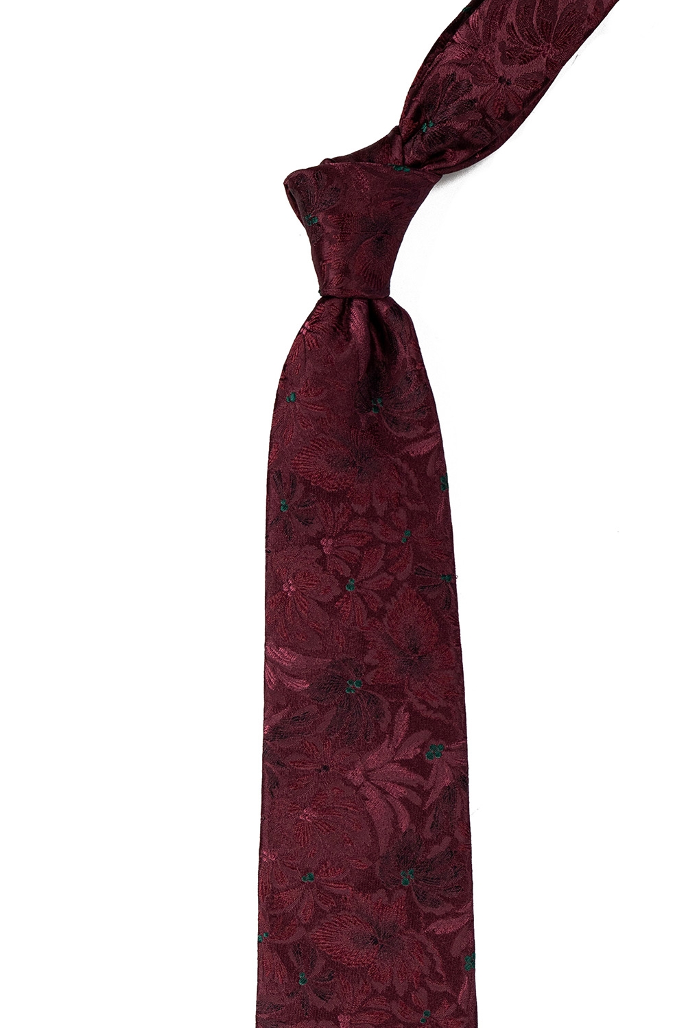Matase tesuta burgundy floral 1