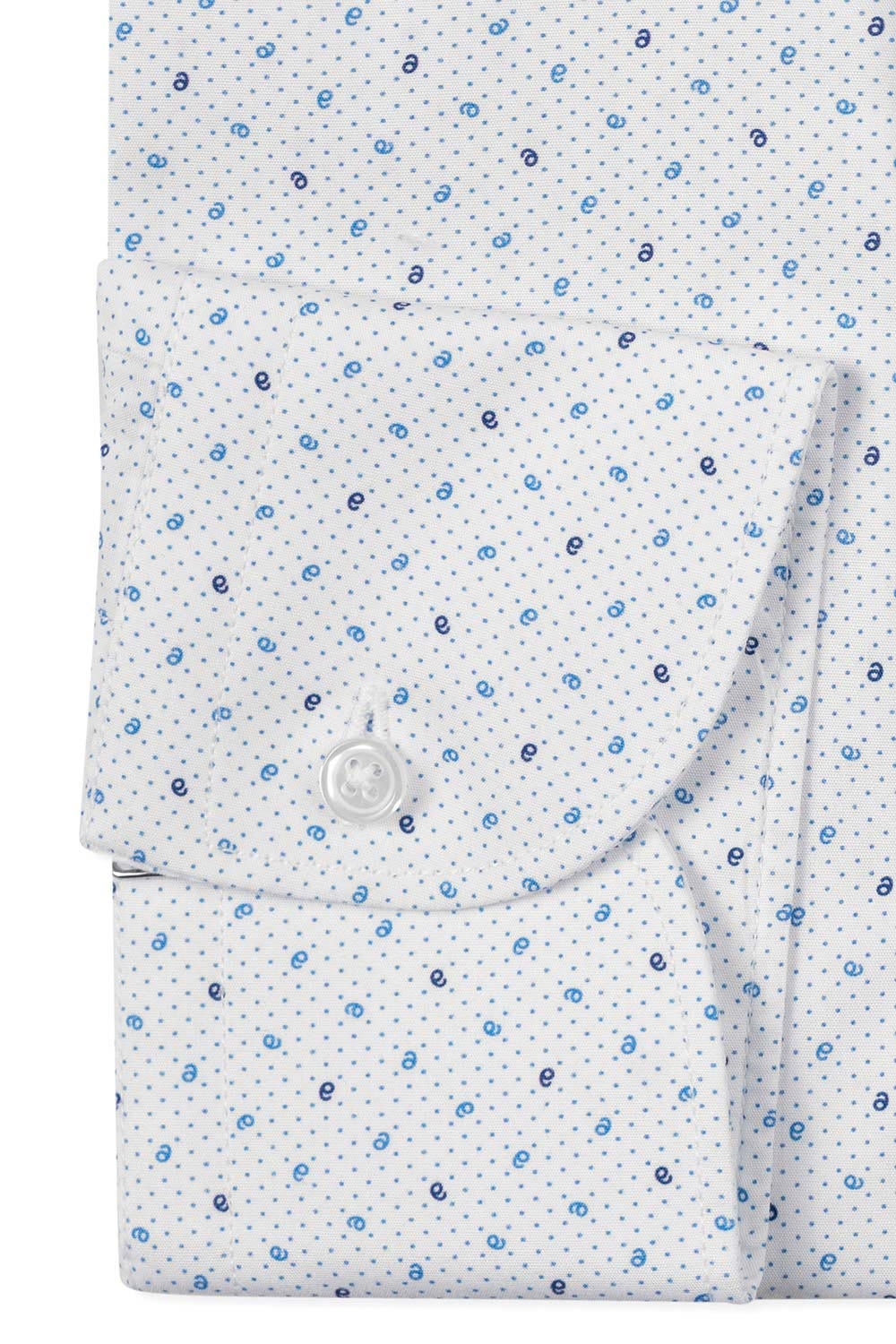 Camasa slim alba print geometric 2