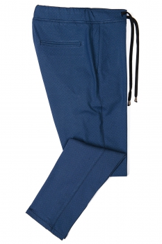 Pantaloni slim albastri uni