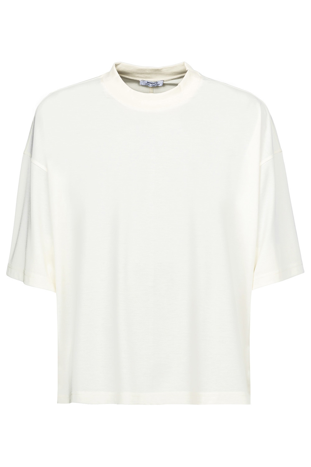 Tricou oversize alb guler rotund 1