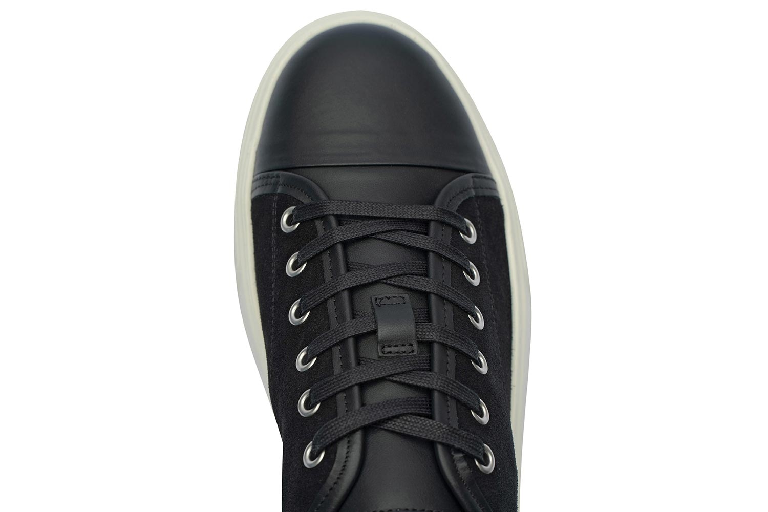 Sneakers negri piele naturala si piele intoarsa 3