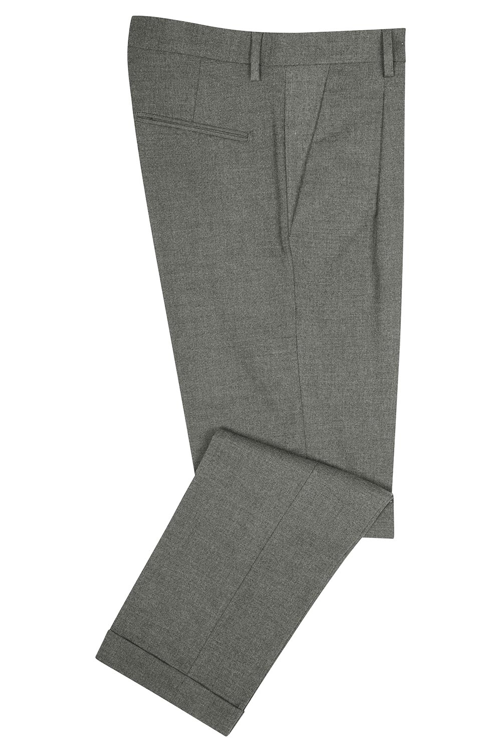 Pantaloni slim gri uni 0
