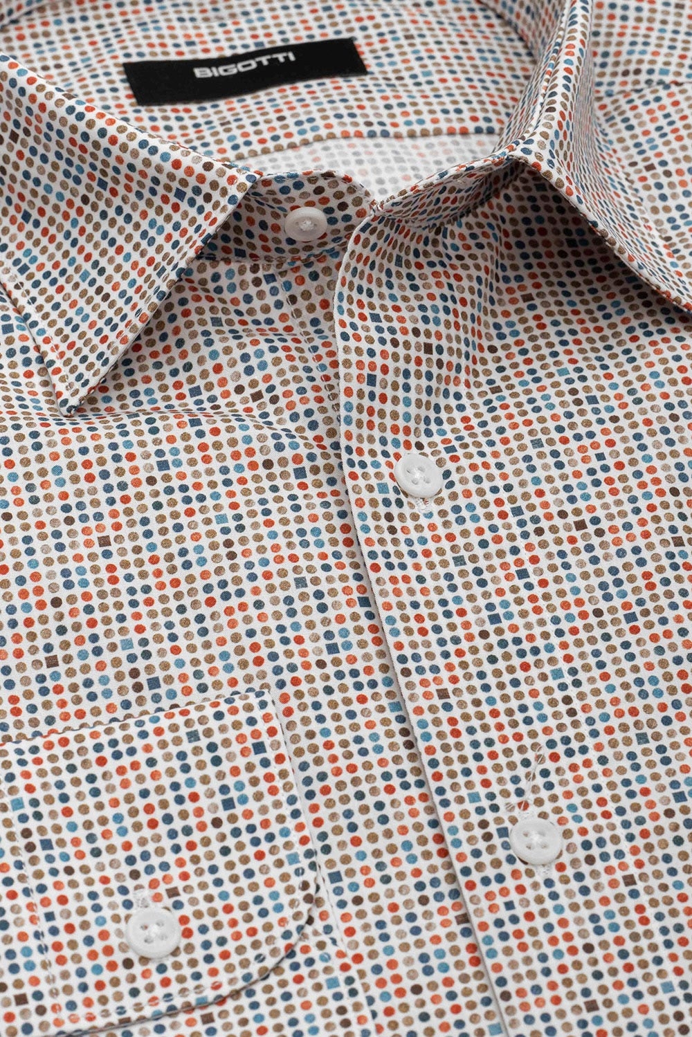 Camasa shaped alba print geometric 1