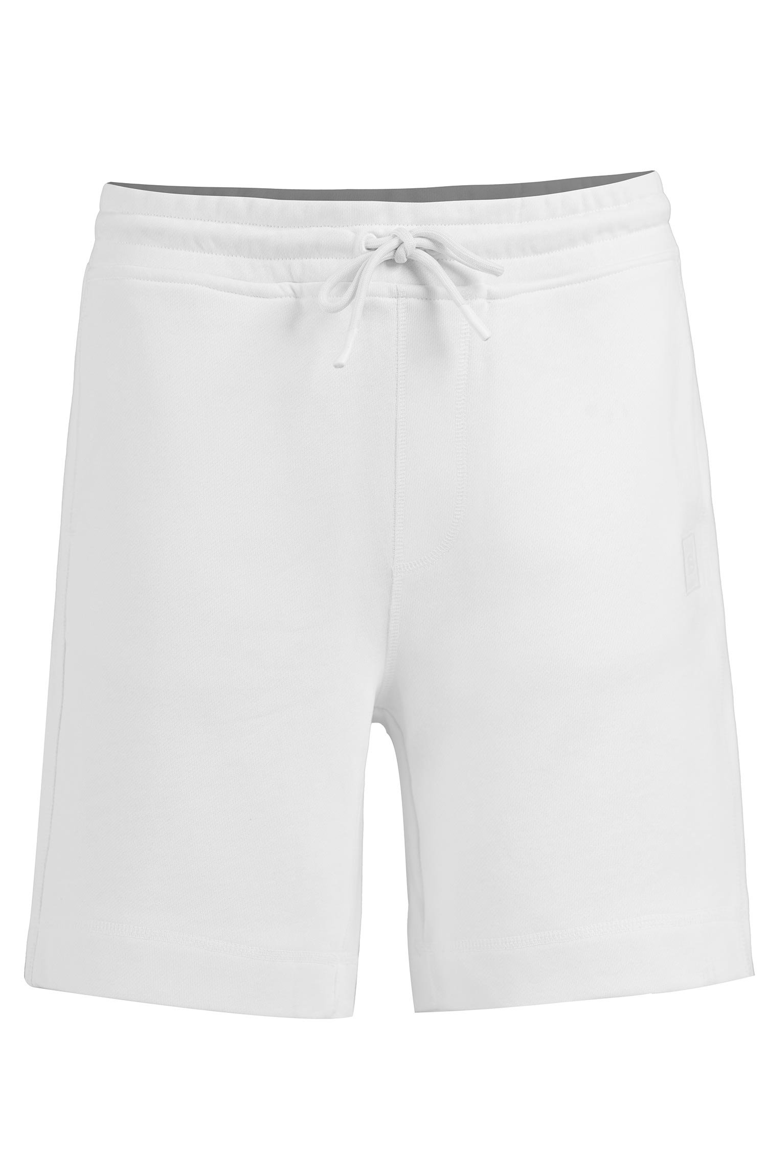 Pantaloni scurti slim albi uni 0